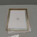 Gold 6x8''Floating Photo Frame Set of 2,For Photo Sizes (3.5x5''4x6''5x7''),Simple Metal beaded floating Picture Frames 5x7'' Gold for Tabletop/Shelf,Classy Gift Choice for Wedding,Thanksgiving