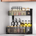 Under Sink Organizer, Silk-Smooth Metal Sliding Drawer Organizers and Storage Rack, Pull Out Cabinet Shelf for Kitchen, Bathroom, Pantry, Cabinet, Closet