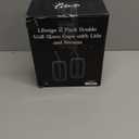 LIBWYS 12oz Double Wall Drinking Glass Cups with Bamboo Lids and Straws, 2 Pc Set  Condensation Resistant Insulated Glass Can Tumblers for Cold Drinks, Iced Coffee, Tea, Juice, Cleaning Brush