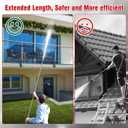 120" Pressure Washer Extension Wand, Power Washer Extension Pole with 5 Nozzle Tips - Pressure Washer Lance Wands 4000 PSI, Curved Gutter Cleaner Attachment, 1/4" Quick Connect for High-Reach