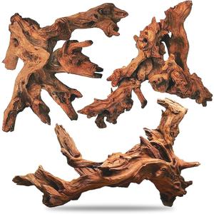 Hamiledyi Aquarium Driftwood 3PCS Natural Trunk Driftwood Assorted Branches 8-12" Reptile Wood Decor Terrarium Ornament Fish Tank Decoration
