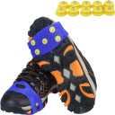 Kids Ice Cleats for Shoes & Boots, Anti-Slip Snow Cleats with Extra 10 Stainless Steel Ice Spikes, Silicone Snow Grips for Kids, Youth & Toddlers Walking, Running & Outdoor Play