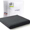 YnM Exclusive Weighted Blanket, Soothing Cotton, Smallest Compartments with Glass Beads, Bed Blanket for One Person of 140lbs, Ideal for Twin/Full/Queen Bed (48x72 Inches, 15 Pounds, Dark Grey)