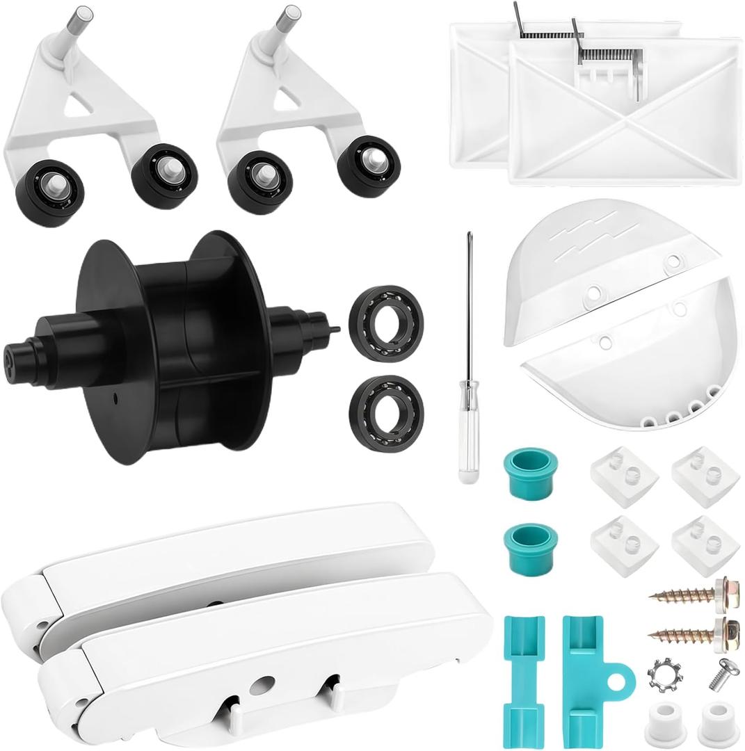 AXV417WHP Universal Pool Cleaner Pod Swing A-Frame and Turbine Replacement Kit, Fit for Hayward Navigator Parts, Pool Vac Plus, Pool Vac Ultra Cleaner Parts, AXV604WHP Front and Rear Bezels, 25Pcs