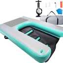 59'' X 39.3'' Large Floating Dock Platform, Inflatable PVC Exit Ramps Ladder for Dogs up to 130 Pounds, Foldable Floating Dock Platform with Pump/Rope/Repair Kit (150x100x10cm)