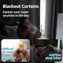 BGment Short Blackout Curtains for Bedroom 54 Inch Length, Thermal Insulated Soundproof Room Darkening Curtains for Small Window, Each Drape 42 Inch Wide, Beige, 2 Panels