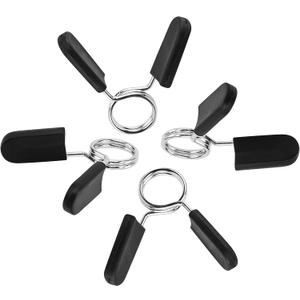 Barbell Clamps Dumbbell Spring Clip Circlip Collars 1 Inch Weight Bars Clips Fitness Weightlifting Lock Buckle 1 Inch for Standard Bar Barbell Strength Training Gym Accessory