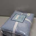 Elegant Life Blue Label Collection Lightweight Microfiber Embroidery Bedding 3 Piece Quilt Set with 1 Quilt and 2 Pillow Shams, Queen Size Quilt 90 x 92/1+Shams 20 x 26/2, Blue Color