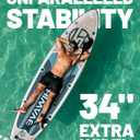 Hiwave Inflatable Paddle Board 11 '* 34 "* 6" Extra Wide Sup Board, 420lb Capacity Paddle Board for Adults, Suitable for Sea and Lakes, 2+1Family Board