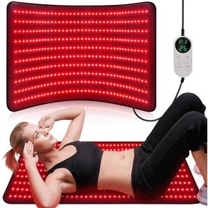 Red Light Therapy Mat for Body, 39’’ x 24’’Large Near Infrared Light Therapy with Timer, 660nm 850nm Home Red Light Therapy Blanket for Back Belly Shoulder Muscle Joint (with Storage Bag)