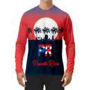 SAMERM Puerto Rico Shirt for Men Quick Dry Crop Top Printed Hispanic Heritage Month Boricua Rican Flag T-Shirt (M)