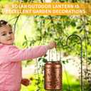 Solar Lanterns Outdoor Waterproof Garden Decor Birthday Gifts for Women Mom Grandma Hanging Lights Metal Decoration Outside for Yard, Patio,Backyard( Red Bird)