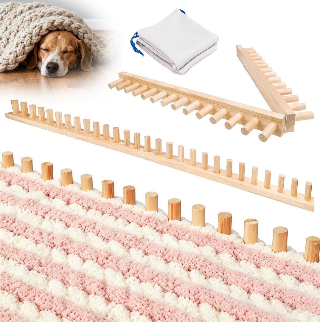 Wood Chunky Blanket Loom