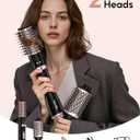 Terviiix 2-in-1 Hot Air Brush Set | 2'' Rotating Blow Dryer Brush for Smooth, Frizz-Free Salon Blowout | 3'' Oval Hair Dryer Brush Volumizer (Non-Rotating), Easy to Clean Detachable Design, 1000W