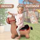 Brown Donkey Bounce & Ride-on Inflatable Hopper Toddler Toy with Pump