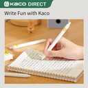 Kaco Cute Gel Pens, 10 Pieces Set Black Ink 0.5 mm Fine Point, Retractable Quick Drying Aesthetic Cute Pens (10 Style Set)