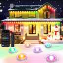 Pak Permanent Outdoor Lights, 50FT Smart RGB+IC LED Lights for House - IP67 Waterproof Eave Lights for Halloween, Christmas & Parties - DIY Multiple Scene Modes, Works with Alexa & Google Assistant