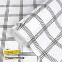 Shelf Liners for Kitchen Cabinets 12in x 20FT, Non Adhesive Drawer Liner White Square Thickened Shelf Liner Non-Slip Easy to Clean for Tool Box Refrigerator with Knife and Tape Measure