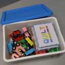 Wondertoys Wooden Alphabet Train Toy 27 PCS Magnetic Alphabet ABC Letter Train Set Includes 42 PCS Flash Cards, 1 Engine and 1 Storage Box for Toddlers Kids Boys and Girls