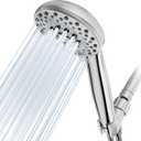 High Pressure Shower Head with Powerful Shower Spray & 59'' Stainless Steel Hose, 5 Spray Modes, Adjustable Bracket and Non-Clogging NozzlesChrome