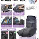 Vacuum Travel Backpack with Compression System for Men Women, Waterproof Vacuum Laptop Backpack With Pump