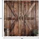 Rustic Barn Door Shower Curtain for Bathroom, Retro Countryside Wood Board Bathroom Decor Curtain Sets,Art Vintage Famhouse Western Bath Curtains RV Shower Curtains with Hooks 60X70IN
