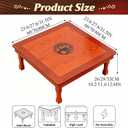 Folding Coffee Table Japanese Floor Wood Low Square Dining Table, 80cm/31.5in
