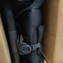 UPPAbaby Minu V3 Travel Stroller - Lightweight + Compact Design - One-Hand Fold + Unfold - from Birth + Overhead Compatible - James (Black/Carbon Frame/Black Leather)
