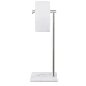 KES Natural Marble Toilet Paper Holder Stand Bathroom Tissue Roll Holder Freestanding SUS304 Stainless Steel Brushed Finish, BPH285S1-2 