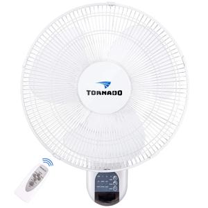 Tornado 16 Inch Oscillating Wall Mount Fan Remote Control Included 3 Speed 2650 CFM 6 FT Cord UL Safety Listed