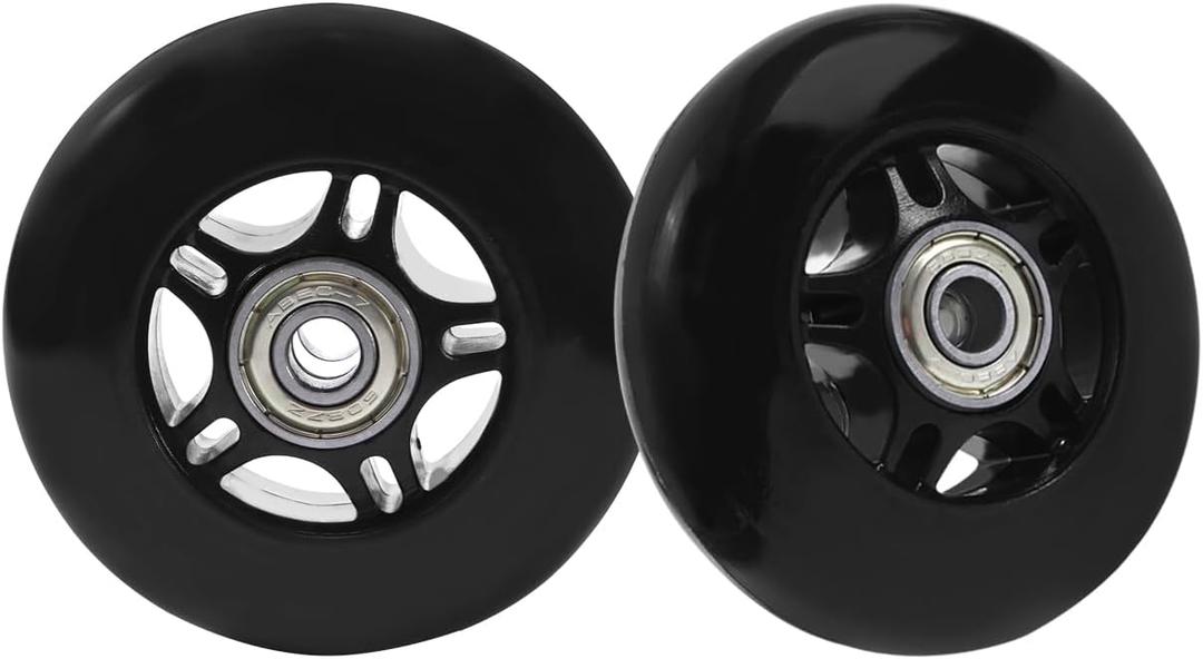 KAMIER Ripstick 68mm x 24mm Wheel Replacement for Razor 360 PowerRider RipRider FlashRider Caster Trike RipStik Ripster Ripsurf Kids Mini CasterBoard Skateboarded Scooter Wheels Parts Black (Set of 2) KAMIER Ripstick 68mm x 24mm Wheel Replacement for Razor 360 PowerRider RipRider FlashRider Caster Trike RipStik Ripster Ripsurf Kids Mini CasterBoard Skateboarded Scooter Wheels Parts Black (Set of 2)
