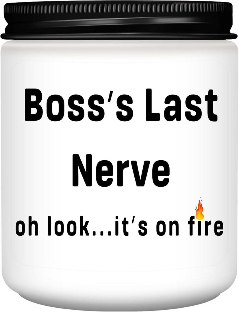 Boss Gifts,Boss Lady Gifts for Women, Men, Funny Anniversary Christmas Birthday Best Gift for Him, Her - Lavender Scented Candles