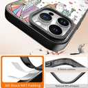 for iPhone Case - [6.6 ft Military-Grade Drop Protection] [Anti-Peel Technology] Clear Black TPU Bumper Case with Cute Design (Statue of Liberty, iPhone 16 Pro)