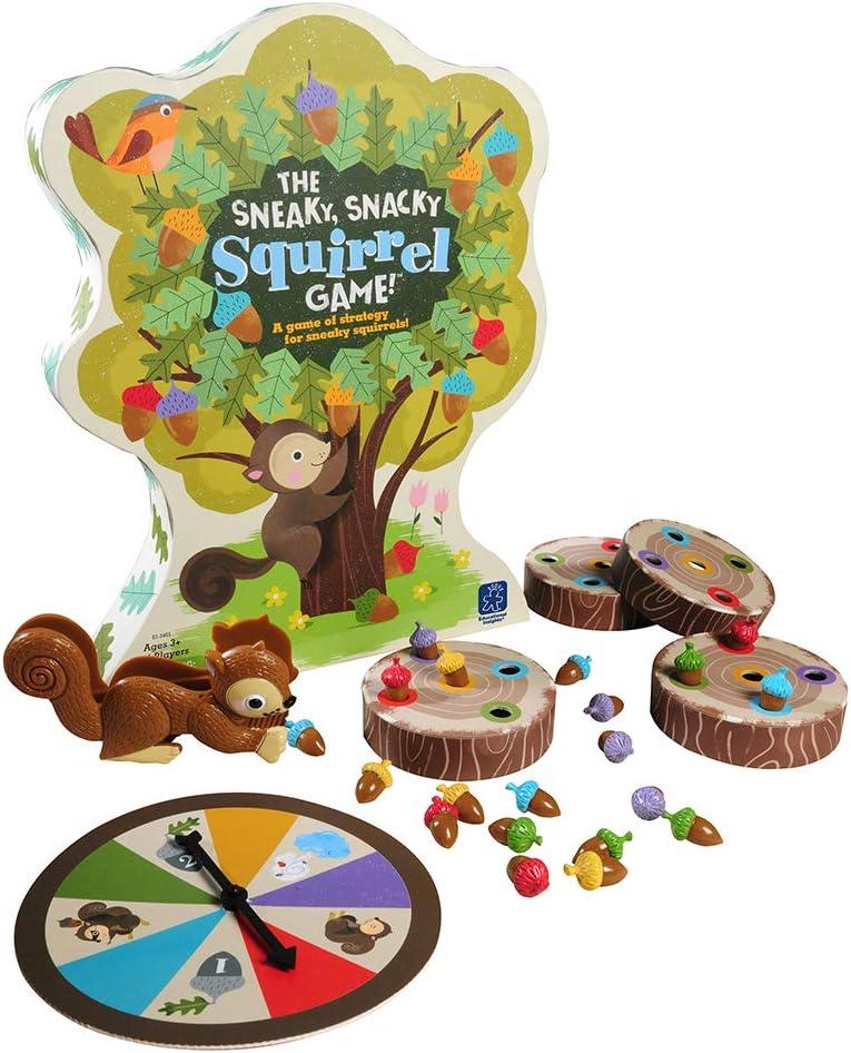 Educational Insights The Sneaky, Snacky Squirrel Game - Cute Preschool Board Games for Kids, Toddler Fine Motor Skills, Color Matching Kids Games and Fun Gifts for Girls & Boys Ages 3+