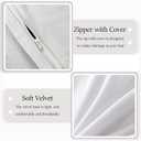 21x54 Body Pillow Cover with Zipper, Fluffy Faux Fur Big Body Pillow Case, Soft Long Plush Body Pillow Sham for Adults Side Sleeper-Beige