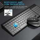Wireless Keyboard Mouse, J JOYACCESS Sleek and Ergonomic 2.4G Wireless Keyboard and Mouse Set,Portable and Comfortable for Travel Compatible withComputer/Laptop/Windows/Mac-Black/Silver