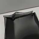 Architectural Mailboxes Designer Locking, Vertical Wall-Mounted Mailbox for Outside, Modern Metal Galvanized Steel Medium Mail Box with Lock and Key Drop Box, Black with Optional Mail Emblem (Black & Brushed Brass)