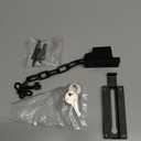 QCAA Keyed Chain Door Lock, Die Cast Construction, Matte Black, 1 Pack, Made in Taiwan