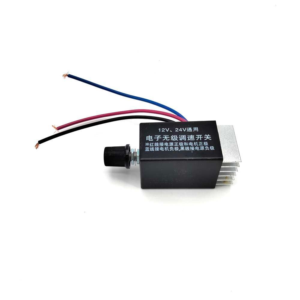 3-wires DC 12V/24V Motor Speed Control Switch Car Truck RV Heater Fan Controller