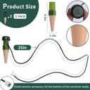 BYDOLL Plant Self-Watering Stakes Automatic Plant Dripper Watering Spikes for Indoor Outdoor Bonsai,Insert Devices for Vacation Garden use,Drip Irrigation System 5 Pack (4.3''x1.3'')