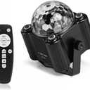 Voice Activated Disco Party Lights Strobe Compatible with Indoor Celebrations Birthdays Carnivals Home Christmas Weddings Club Decor (Black)