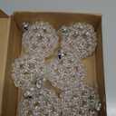 Norme 6 Pcs Beaded Crystal Christmas Balls Ornaments Handmade Ball 3.15 Inch Christmas Tree Decorations Hanging Acrylic Crystal Ornament for Xmas Wedding Party Holiday Decor