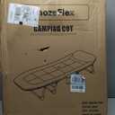 Camping Cot with Mattress, No Assembly Required Heavy Duty Folding Camping Cot for Adults, 550 Lbs Capacity Adjustable Portable Sleeping Bed for Indoor, Outdoor & Patio Use (L''70), L''70in