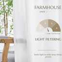 jinchan White Linen Curtains 84 Inchs Length Light Filtering Semi Sheer Curtains for Bedroom 2 Panel Set Farmhouse Drapes for Living Room 7FT Long, Rod Pocket/Back Tab 50W x 84L
