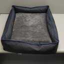 Orthopedic Dog Beds for Medium Dogs, Durable Egg Crate Foam Sofa Dog Bed wit Washable Removable Cover,Waterproof Lining,Pet Bed for Large Dogs (Navy Blue, 26.4" L x 21.7" W x 6.2" Th)