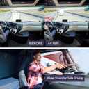 Truck Seat Cushions for Truck Drivers, Sciatica & Tailbone Pain Relief Truck Seat Cushion, Truck Driver Accessories (20.5'' x 16.2'' x 4.4'', Black&navy Blue)