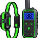 Dog Training Collar Electric Dog Collar with 4 Training Modes and Rechargeable Remote Waterproof Range 3300Ft for Small Medium Large Dogs(Green)