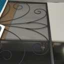 Fire Beauty Fireplace Screen,Handcrafted Wrought Iron,Flat Guard Metal Furnace Fireguards Mesh,Safe Spark Protector,Wood Burning Stove Accessories(35" L x 28" H)