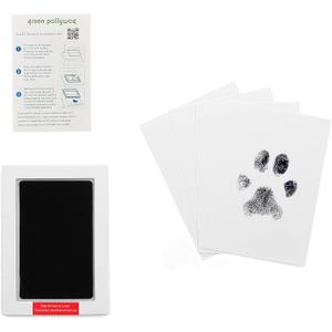 Green Pollywog | Extra-Large Clean Touch Inkless Ink Pad for Pets | Paw/Nose Prints for Dogs & Cats Non-Toxic | Paw Print Stamp Kit | Dog Paw Print Kit | Cat Footprint Keepsake (1-Pack)