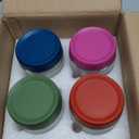 GLATABAM 16 OZ 4Pack, Overnight Oats Jars with Lids, Glass Meal Prep Containers, Airtight Mason Jars for Breakfast, Yogurt Parfait, Salad & Smoothies, Leakproof and Reusable Food Storage Jars(41)